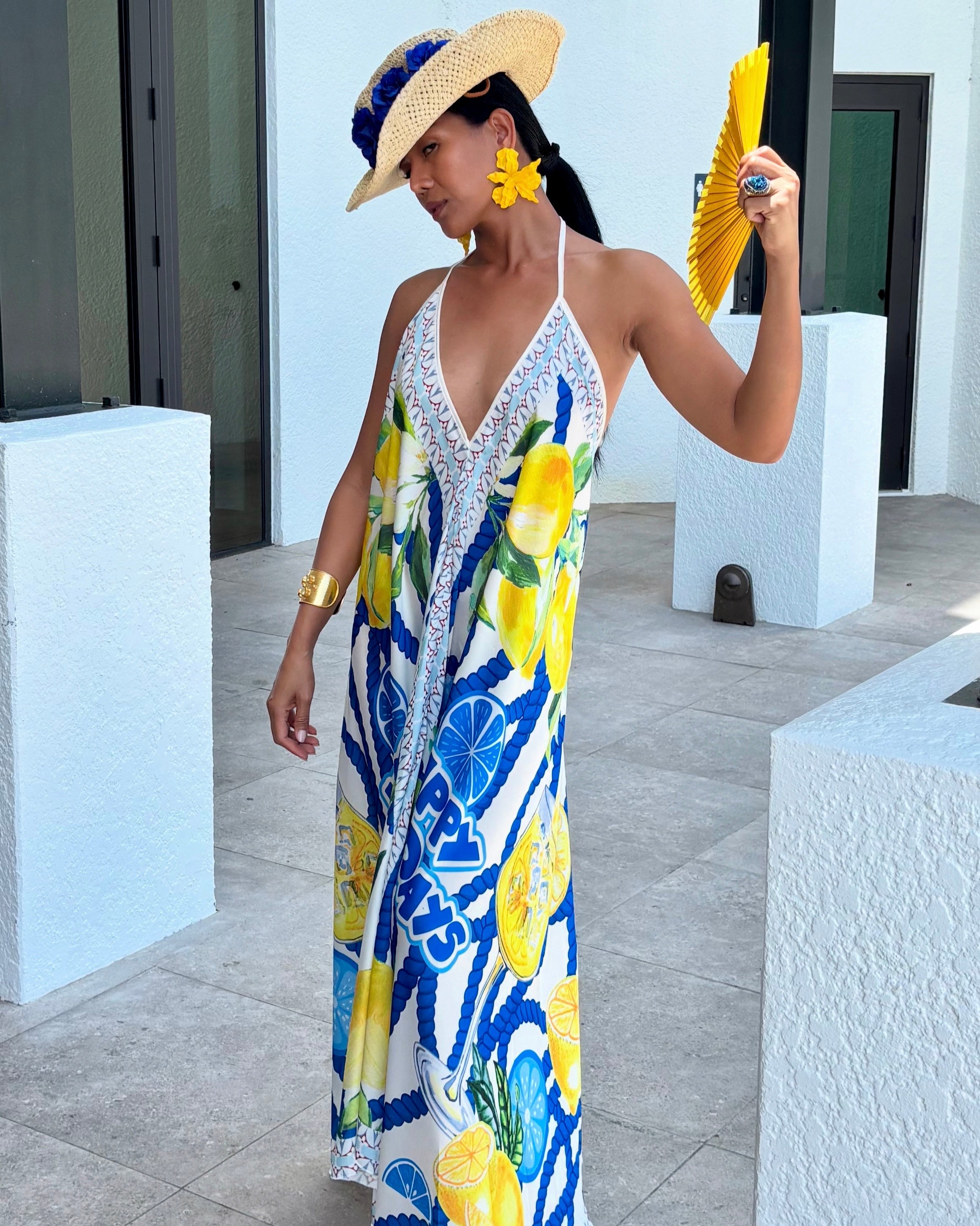 Printed Satin Dress