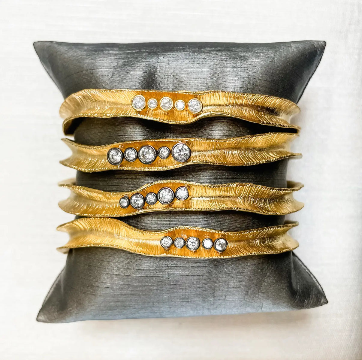 Wave Crystal Cuff Bracelet