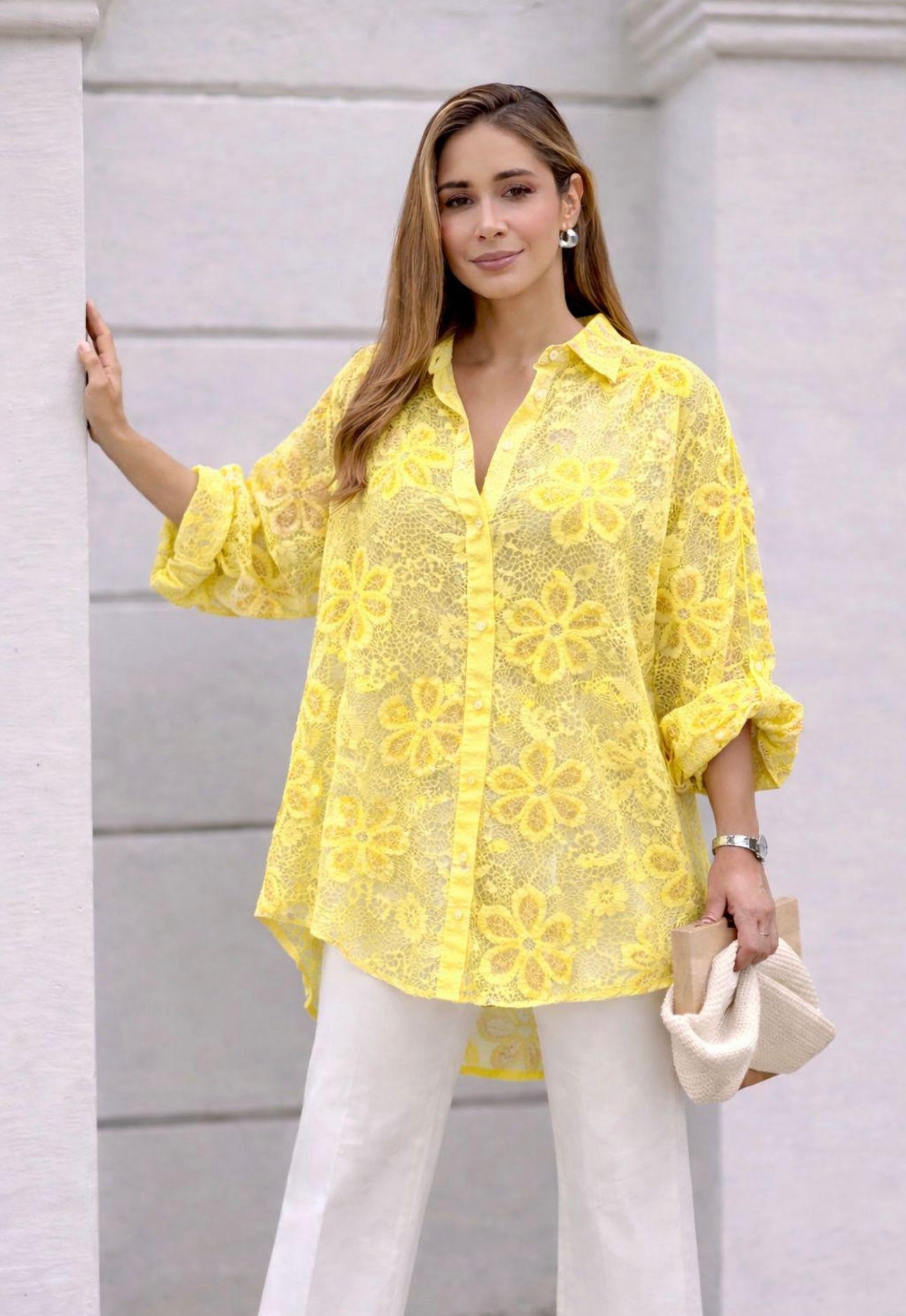 The Bloom Embroidered Button-Down