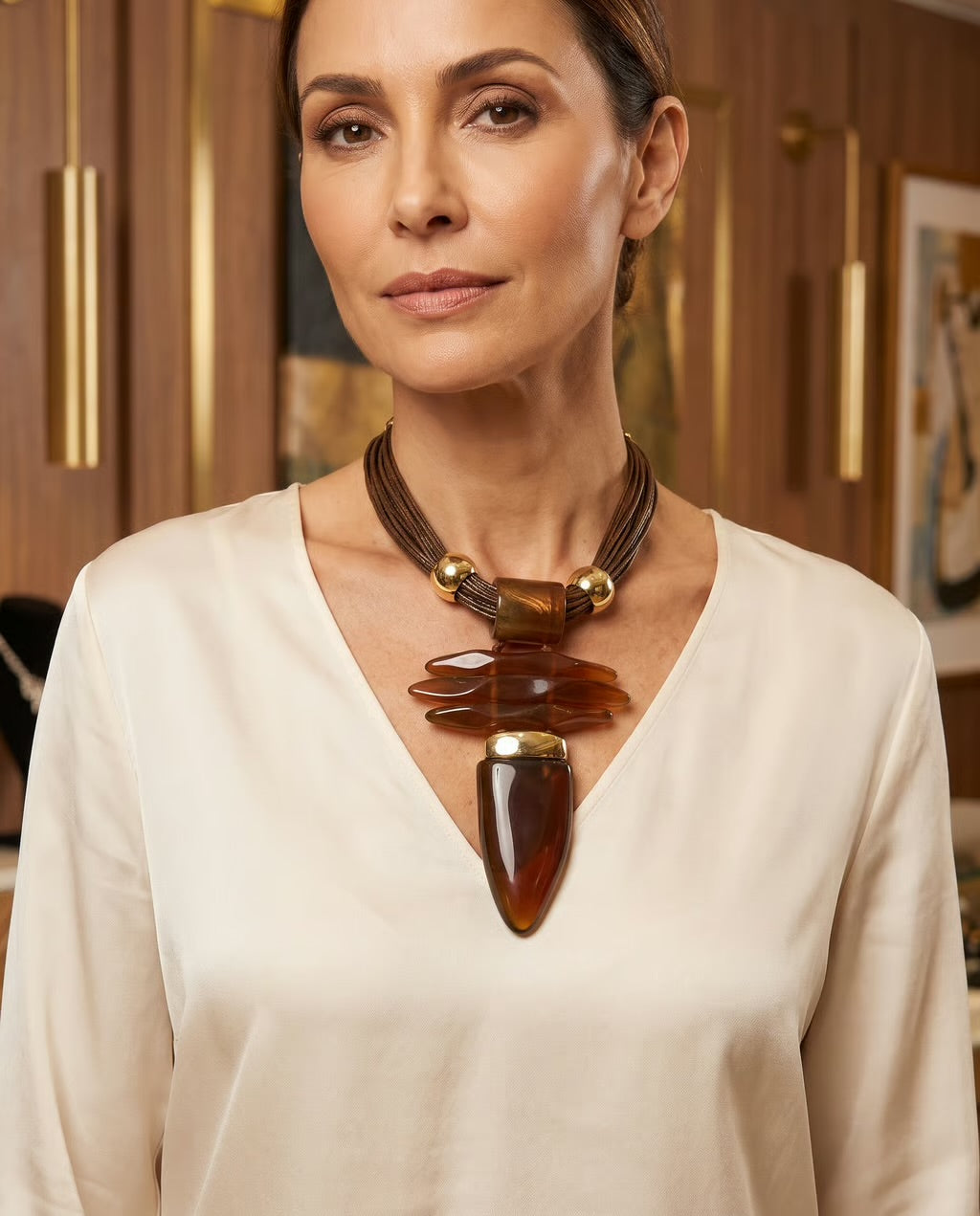 Siena Sculptural Pendant Necklace