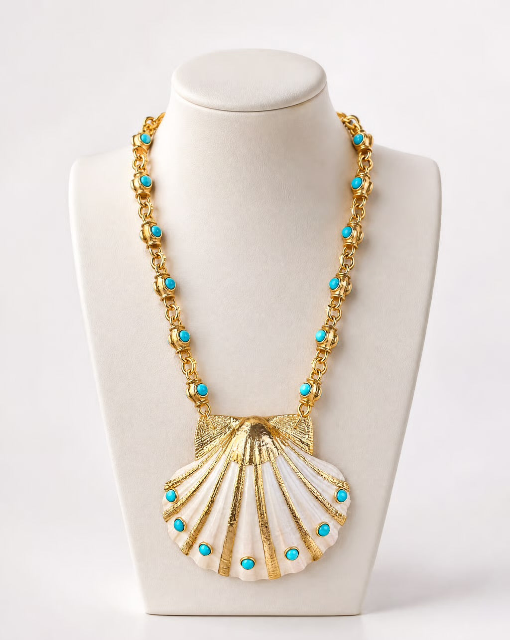 Azure Coast Shell Statement Necklace