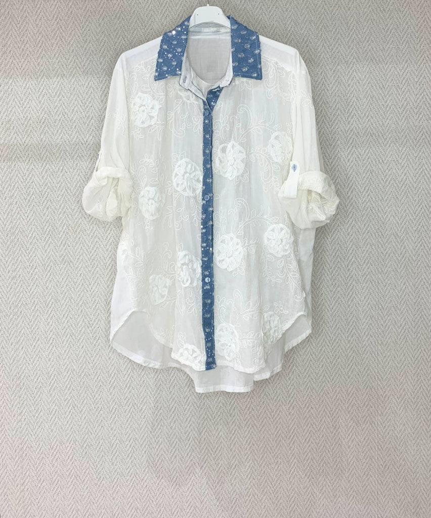 The Coastal Lace Embroidered Shirt