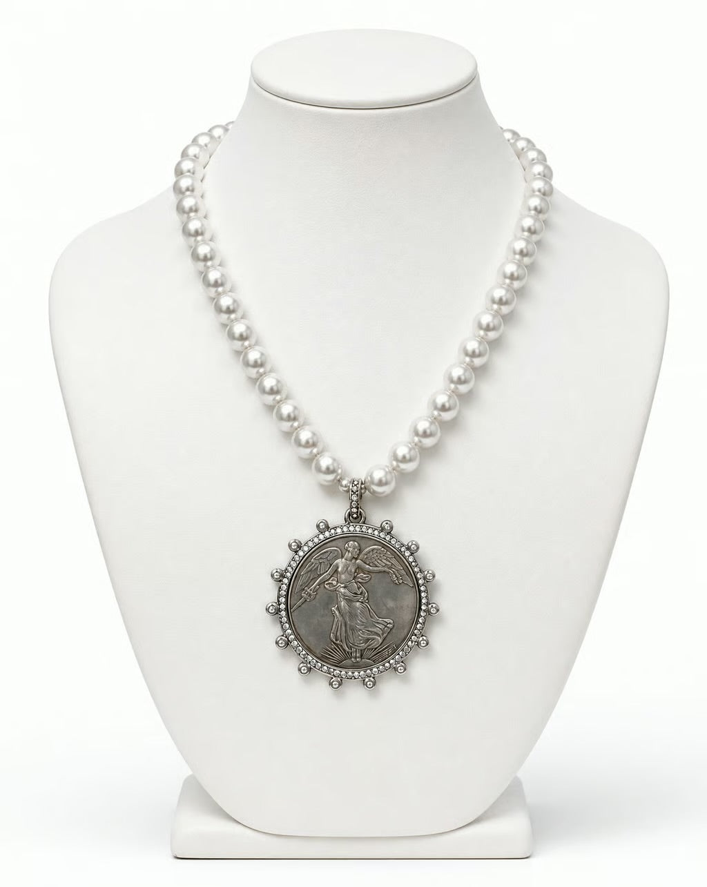 Vittoria Pearl Medallion Necklace