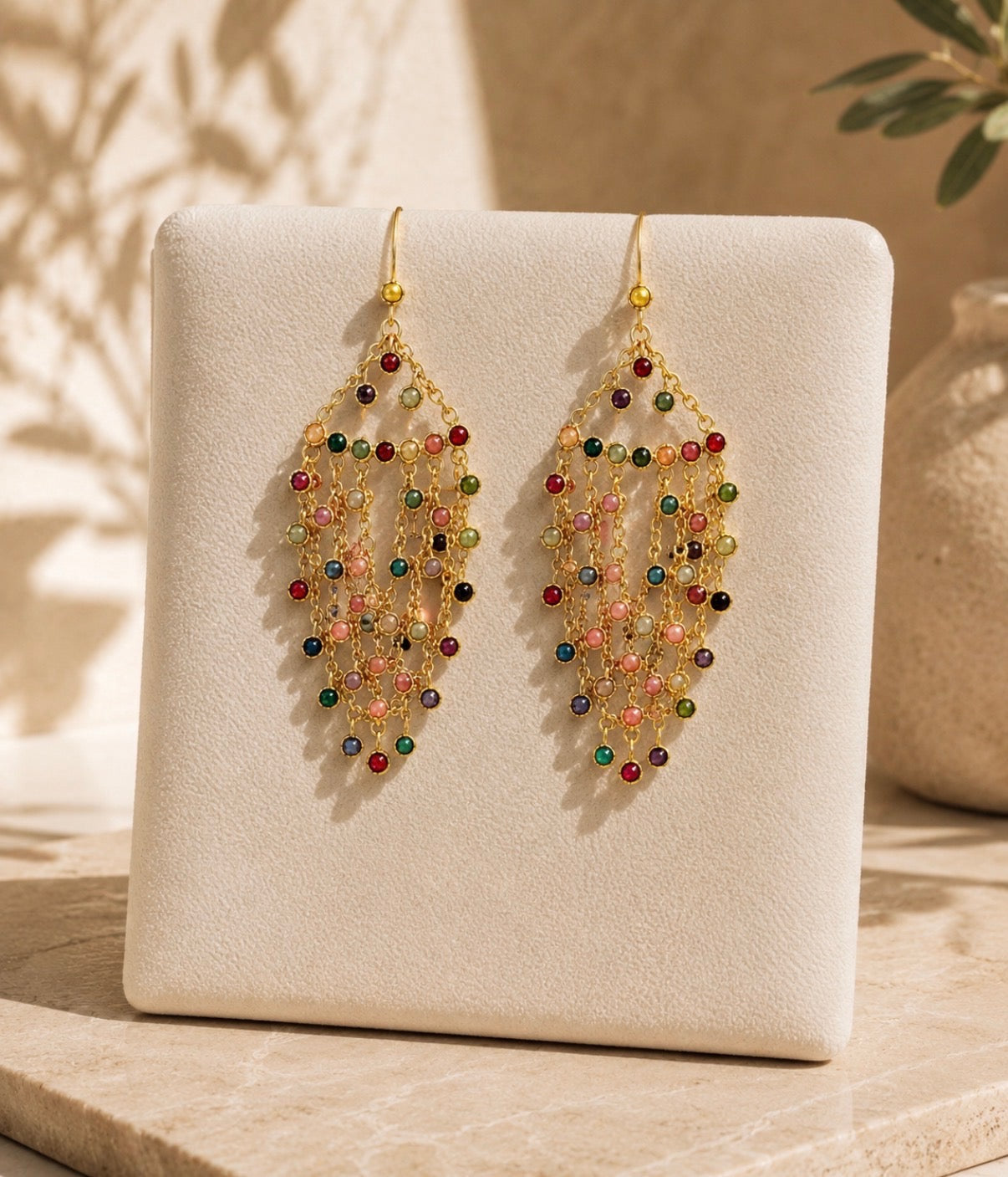 Mediterranean Confetti Cascade Earrings