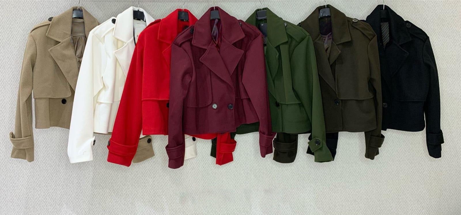 Modern Cropped Trench Jacket