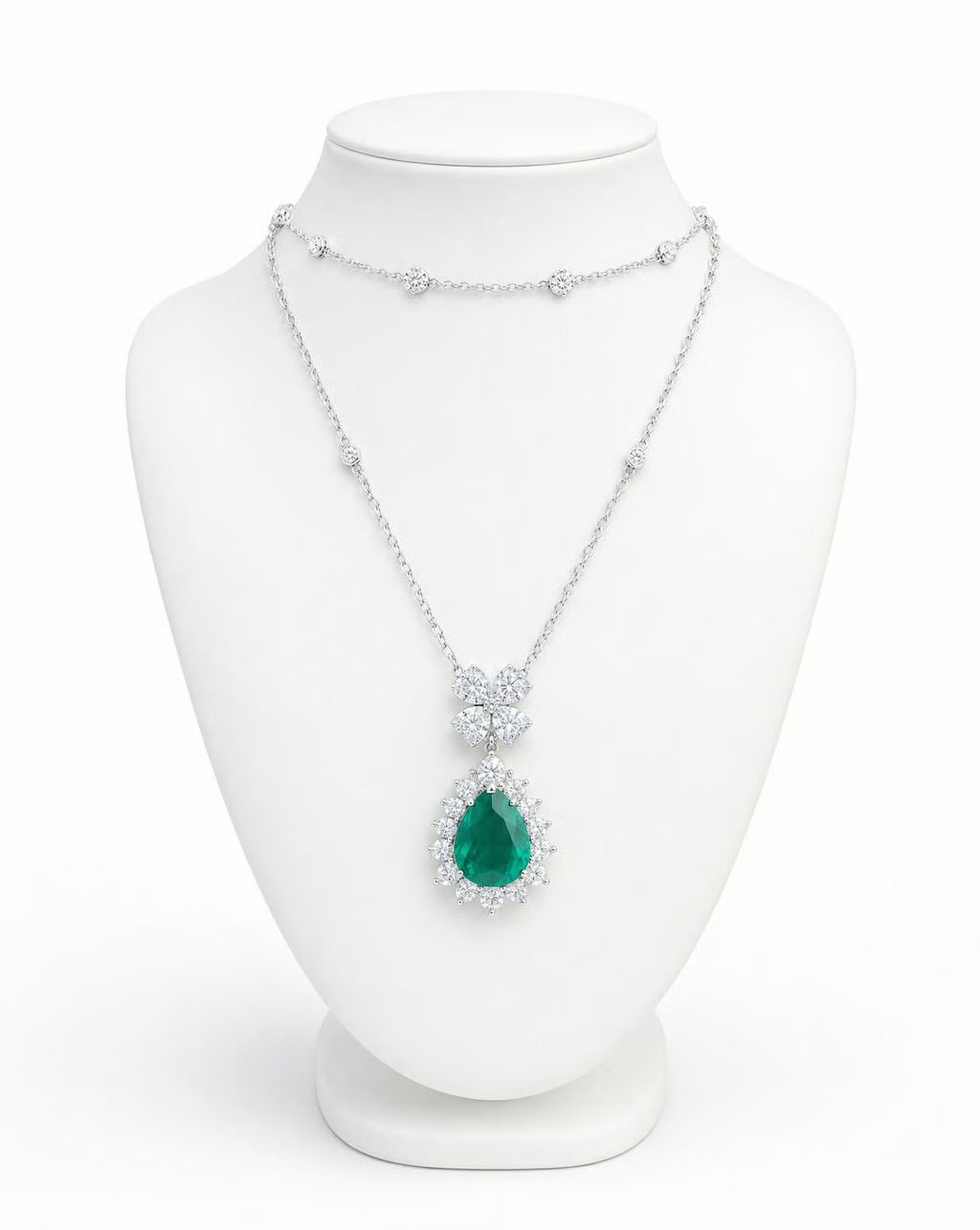 Esmeralda Teardrop Pendant Necklace