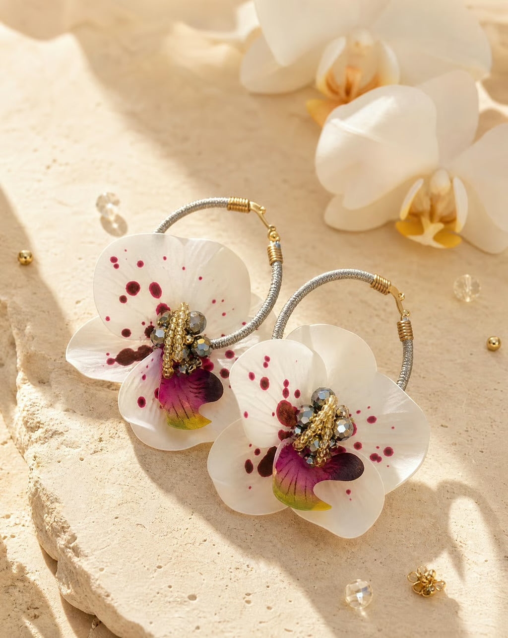 The Ivory Orchid Statement Earrings