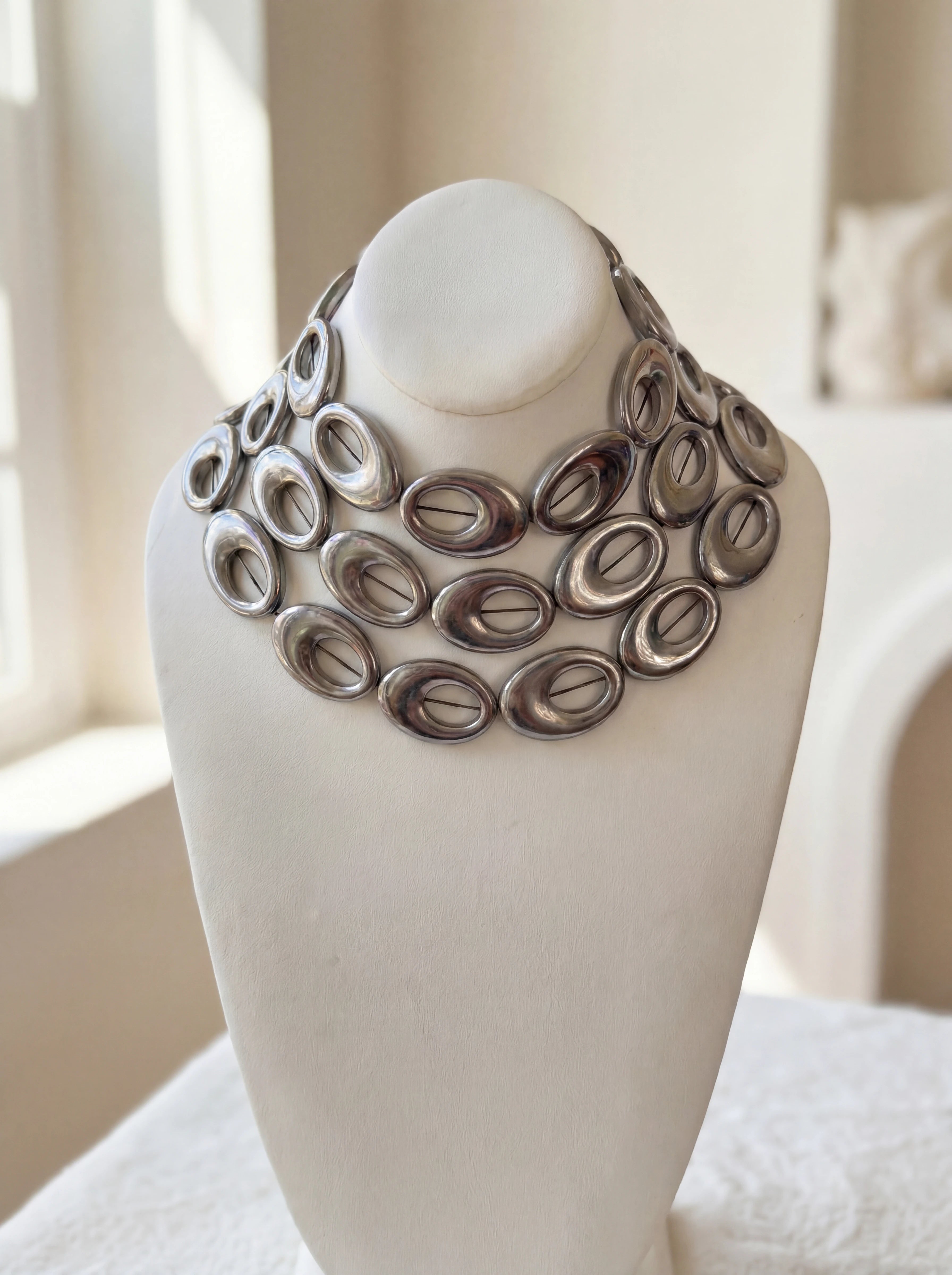 Luna Chrome Statement Necklace