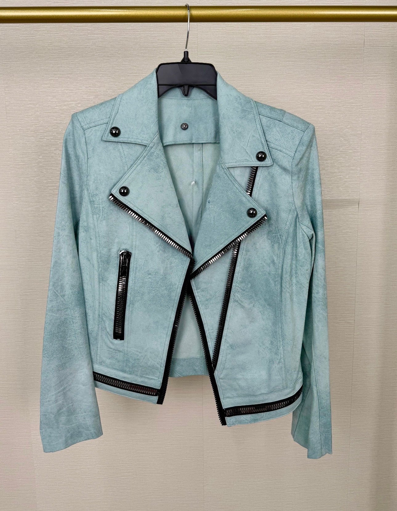 Aqua Luxe Moto Jacket