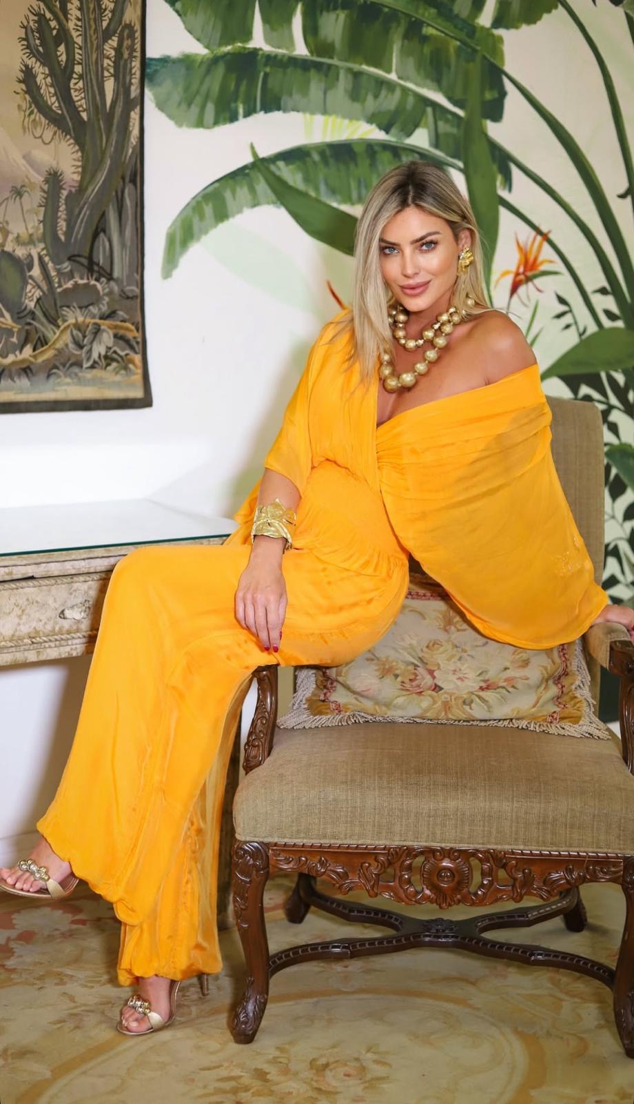 Silk Yellow Jumpsuit