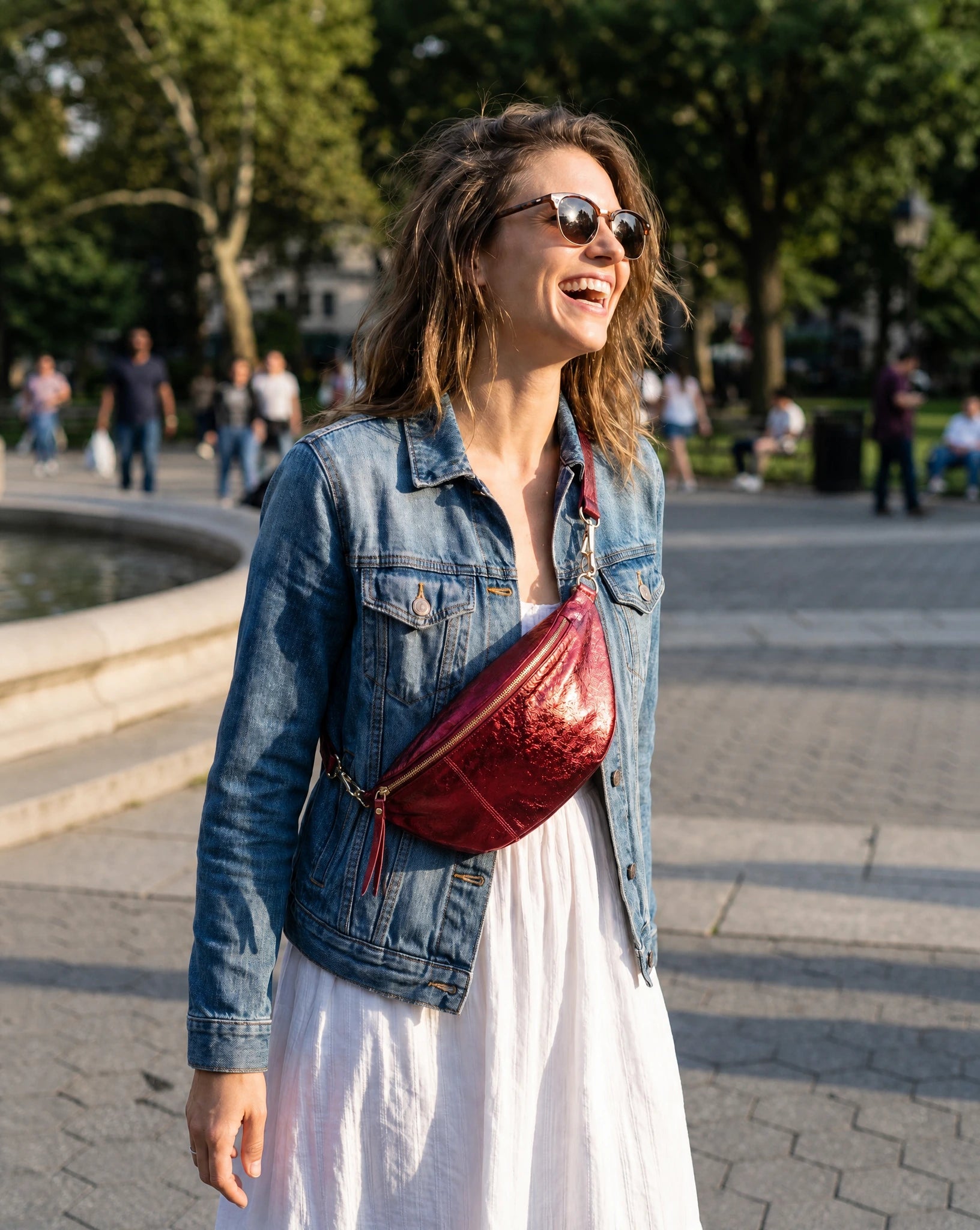 Metallic Luxe Leather Crossbody Bags