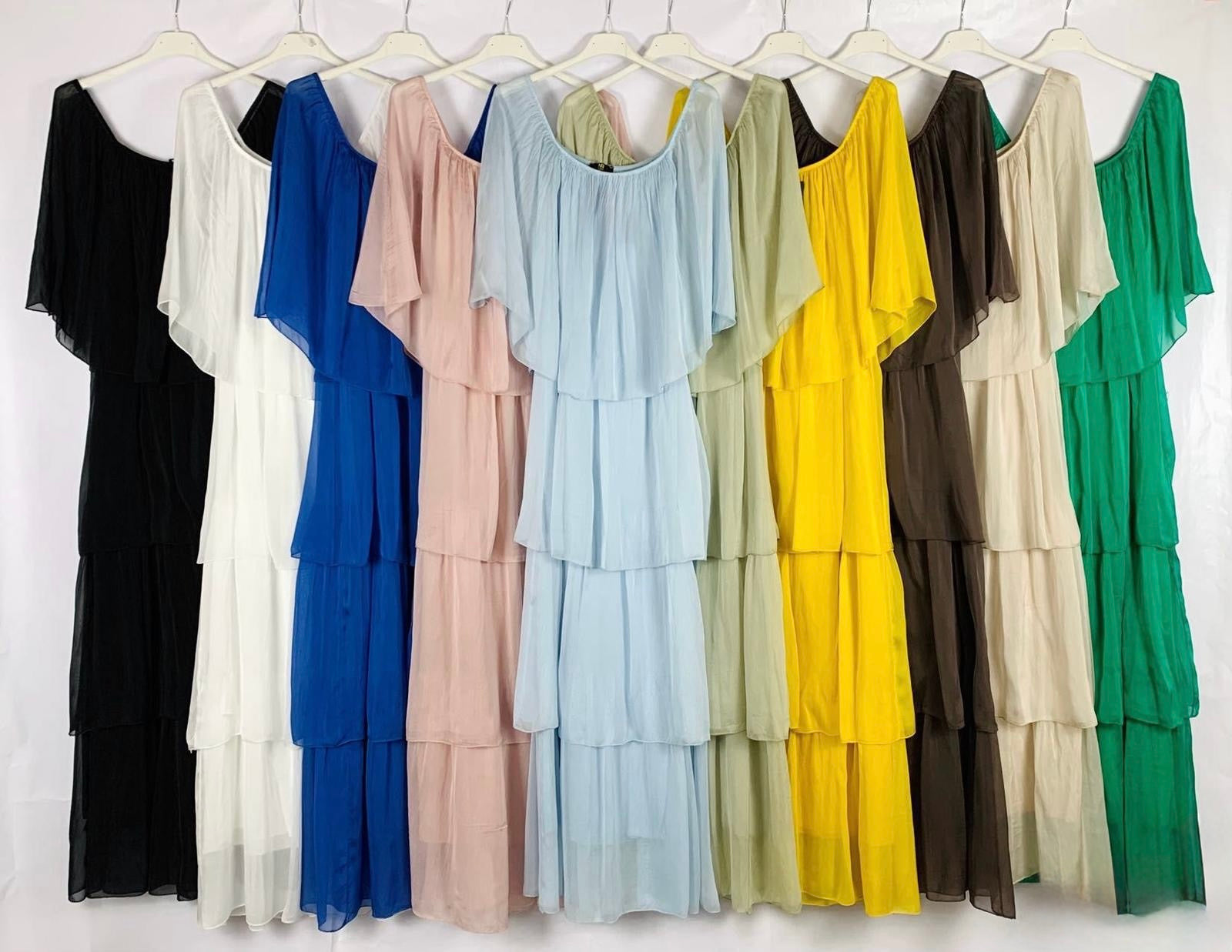 Off-Shoulder Tiered Maxi Dress