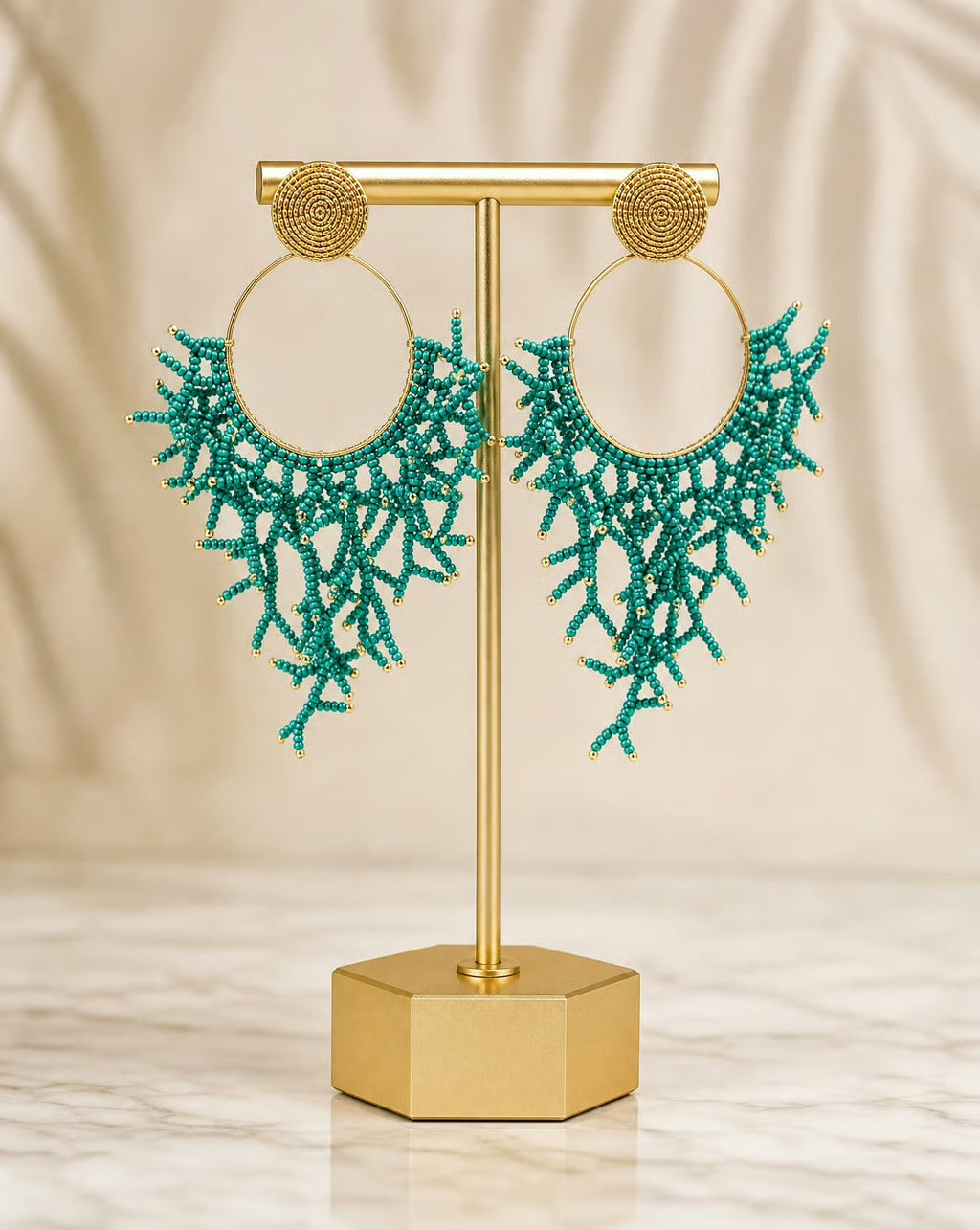 Seafoam Reef Beaded Earrings