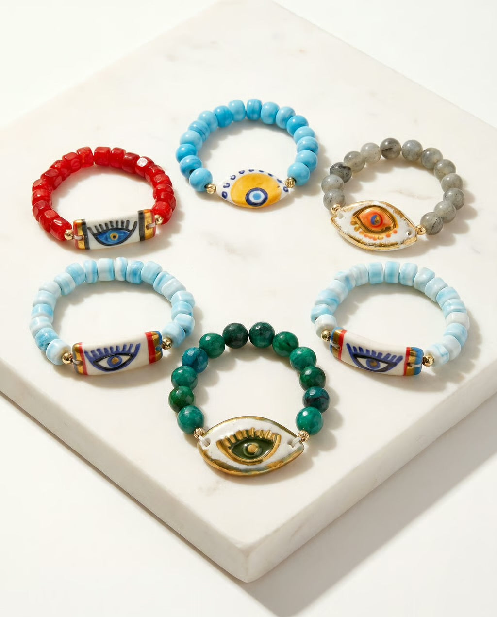 Mediterranean Evil Eye Beaded Bracelet