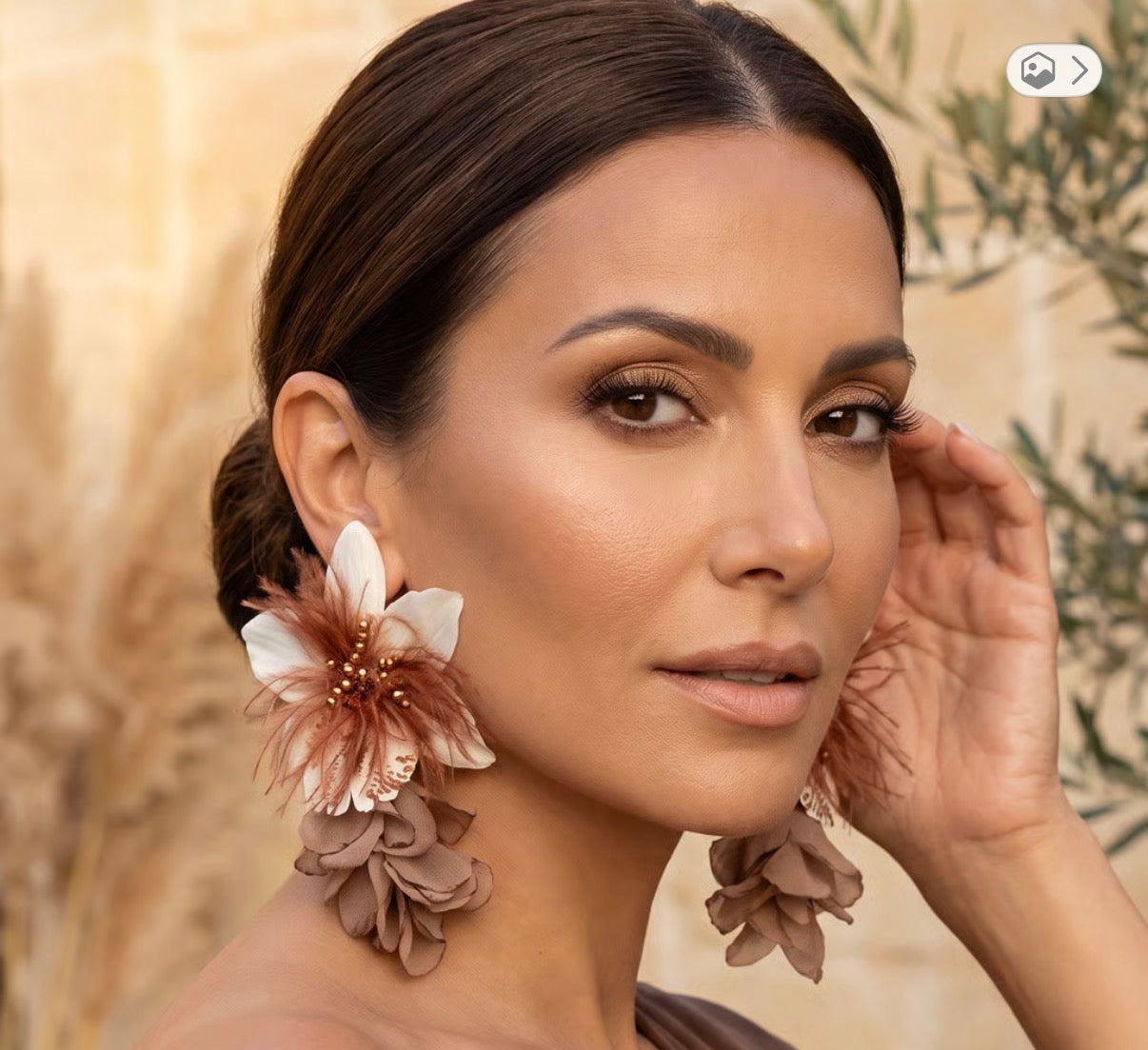 Blush Bloom Statement Earrings