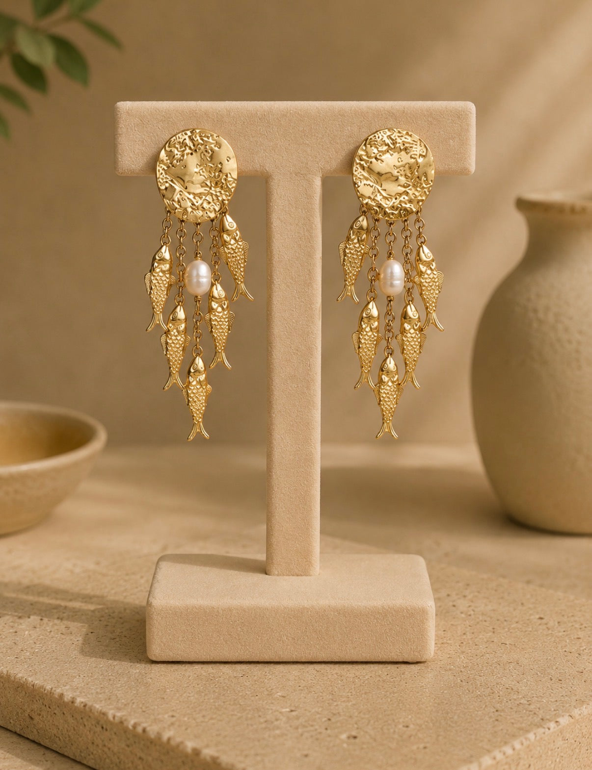 Mediterranean Shoal Pearl Statement Earrings