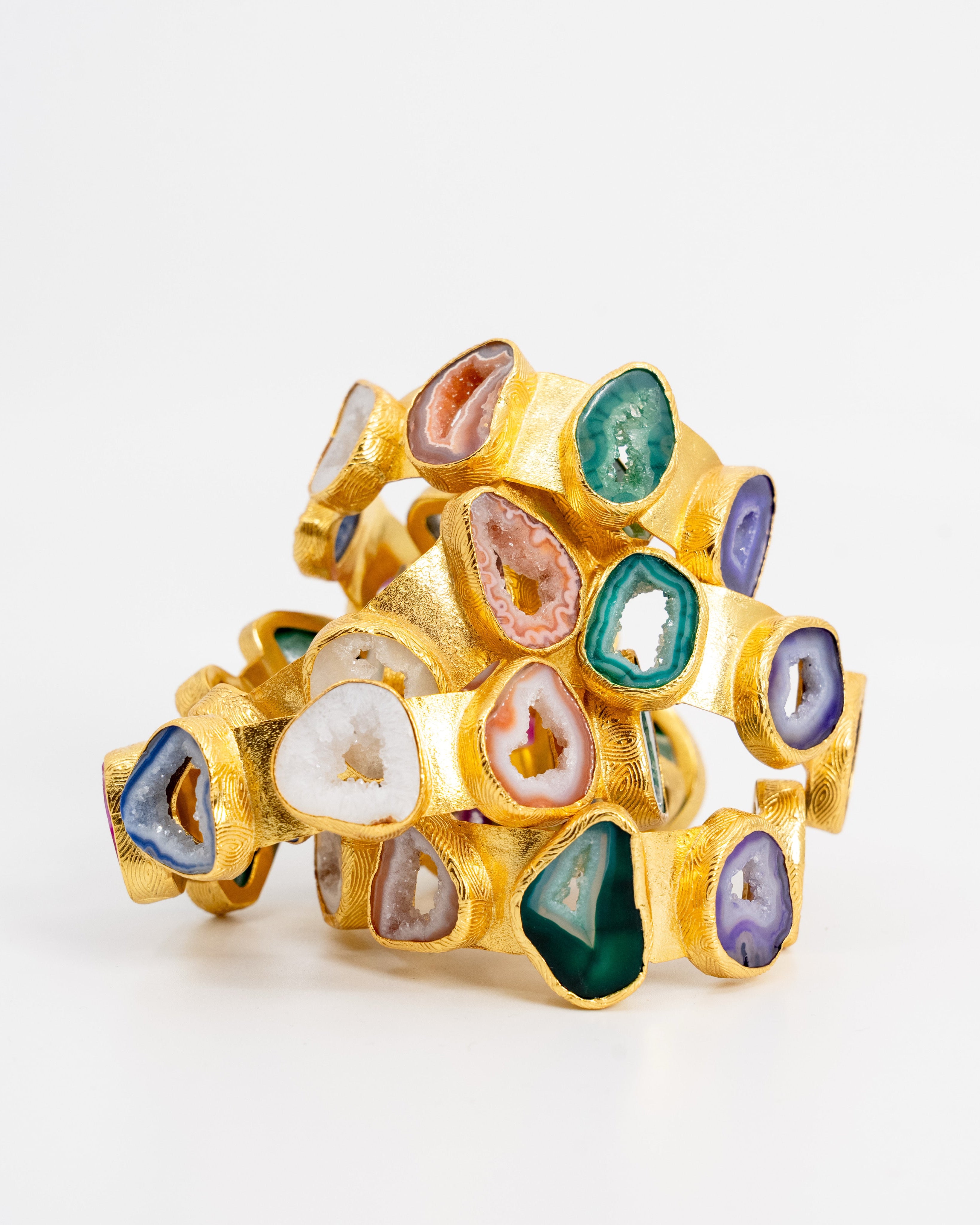 Stone bangles cuff colors