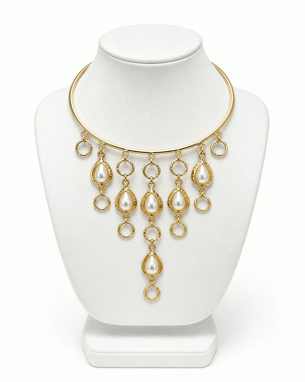 Venetian Pearl Cascade Necklace