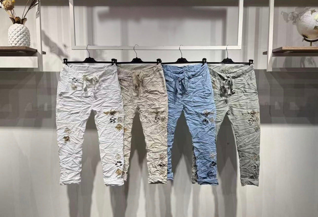 Botanical Crinkle Magic Pant