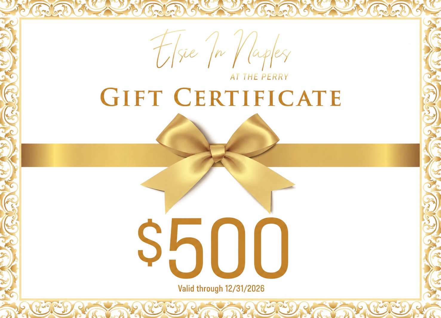 Gift Certificates from Elsie in Naples