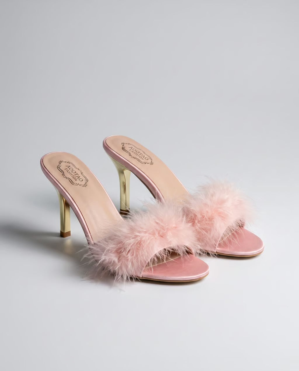 Rosé Plume Heel