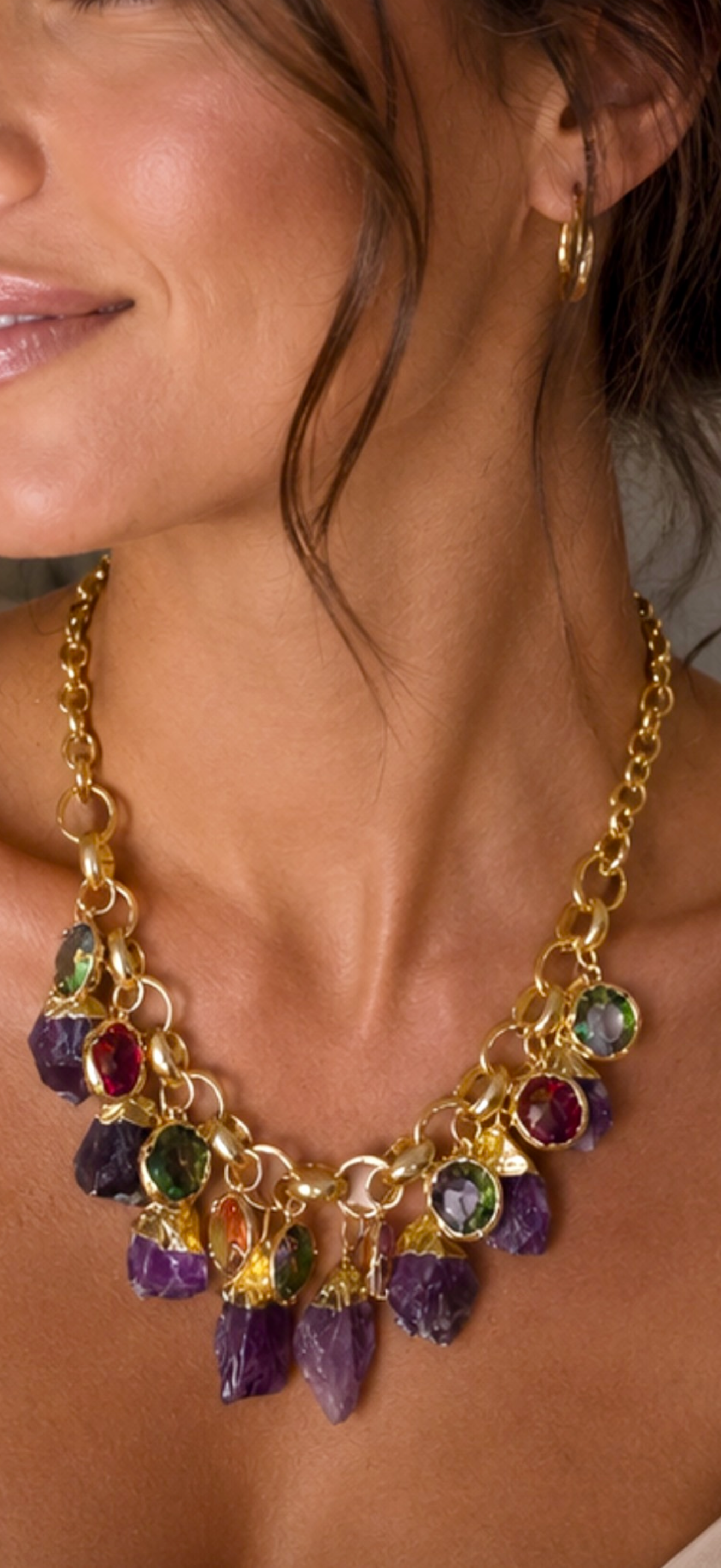 Amethyst Garden Statement Necklace