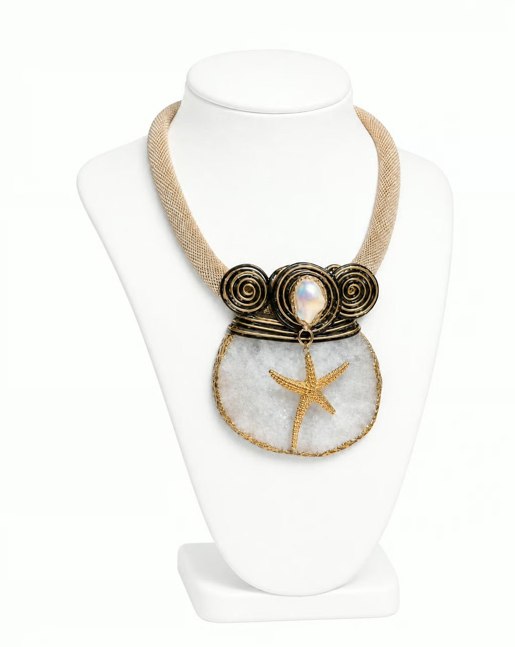 Stella Marina Druzy Statement Necklace