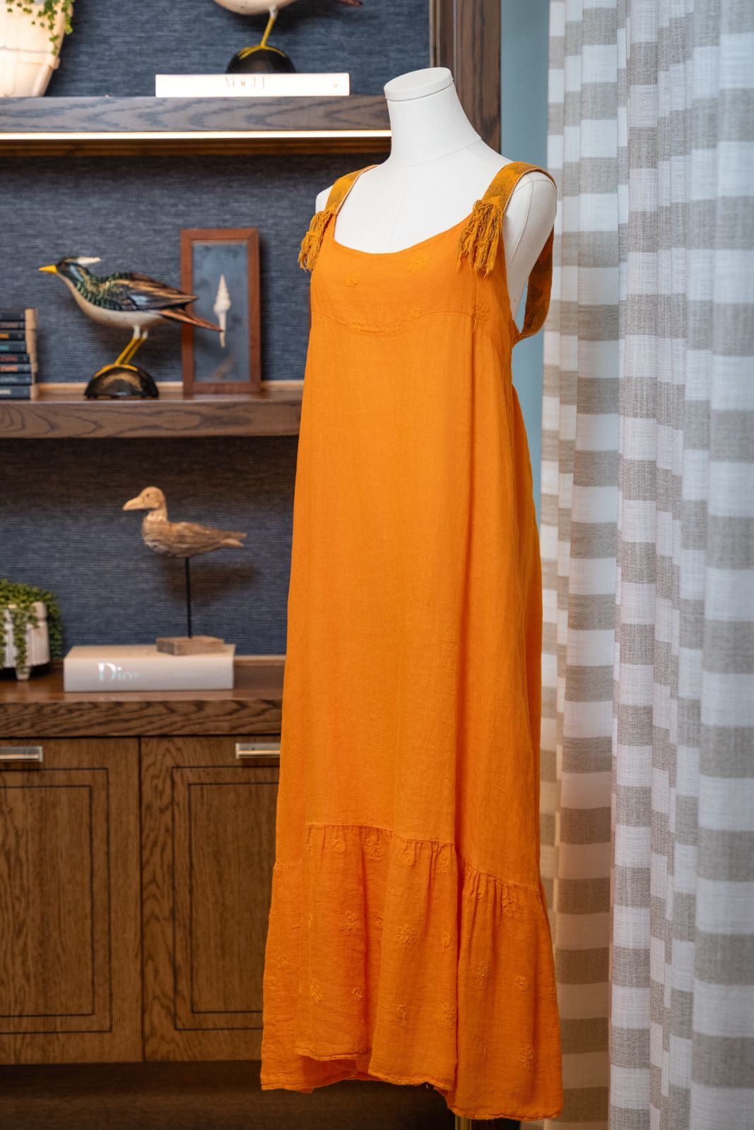Tangerine Tassel Strap Maxi Dress – Light, Bright & Effortlessly Chic