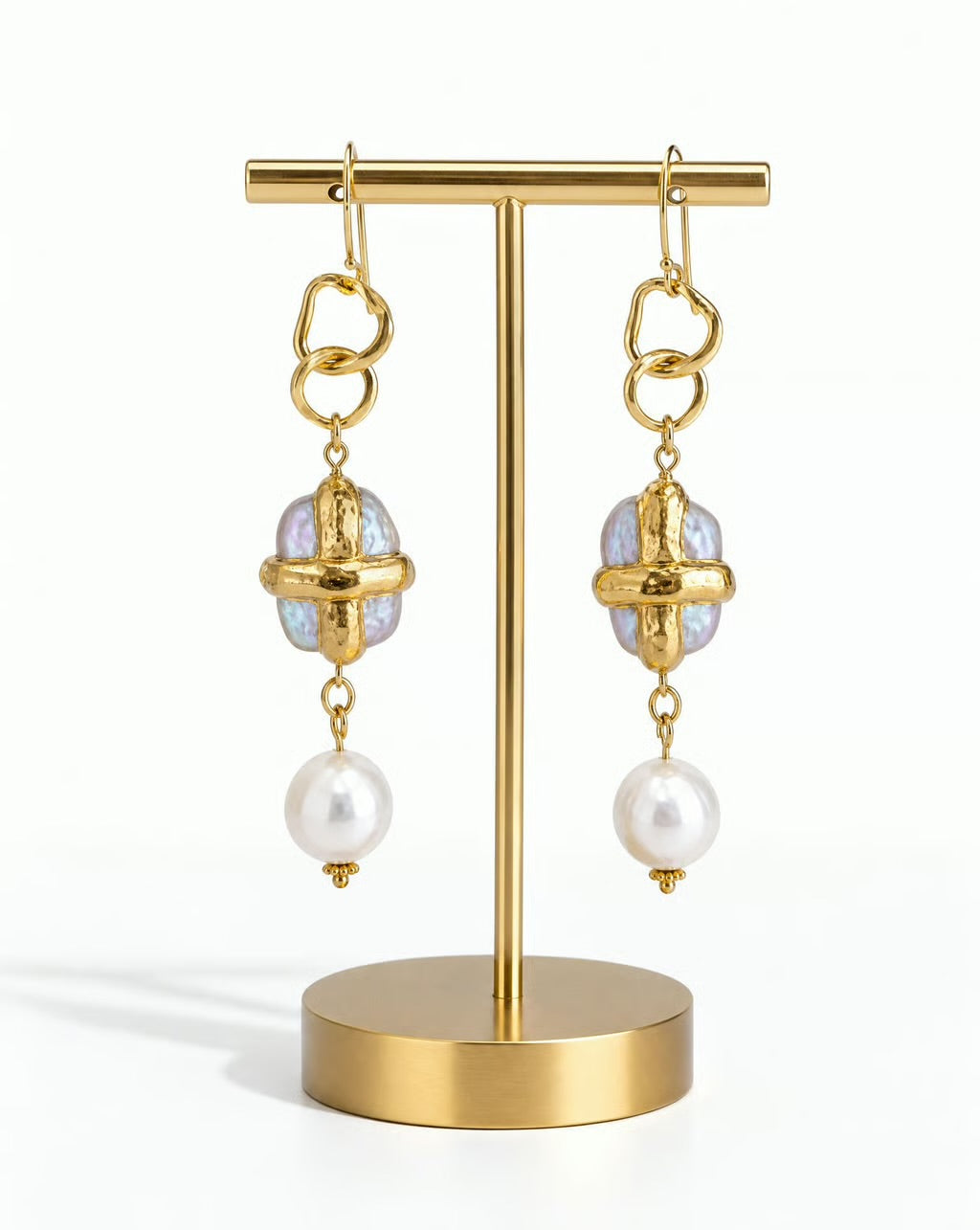 Perla Link Drop Earrings