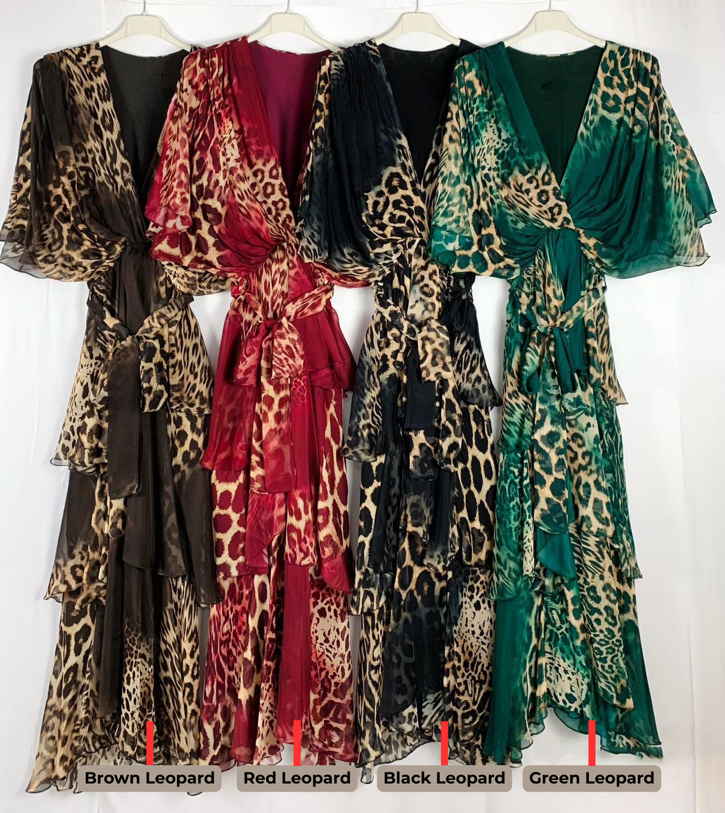 Leopard Print Layered Tier Dress