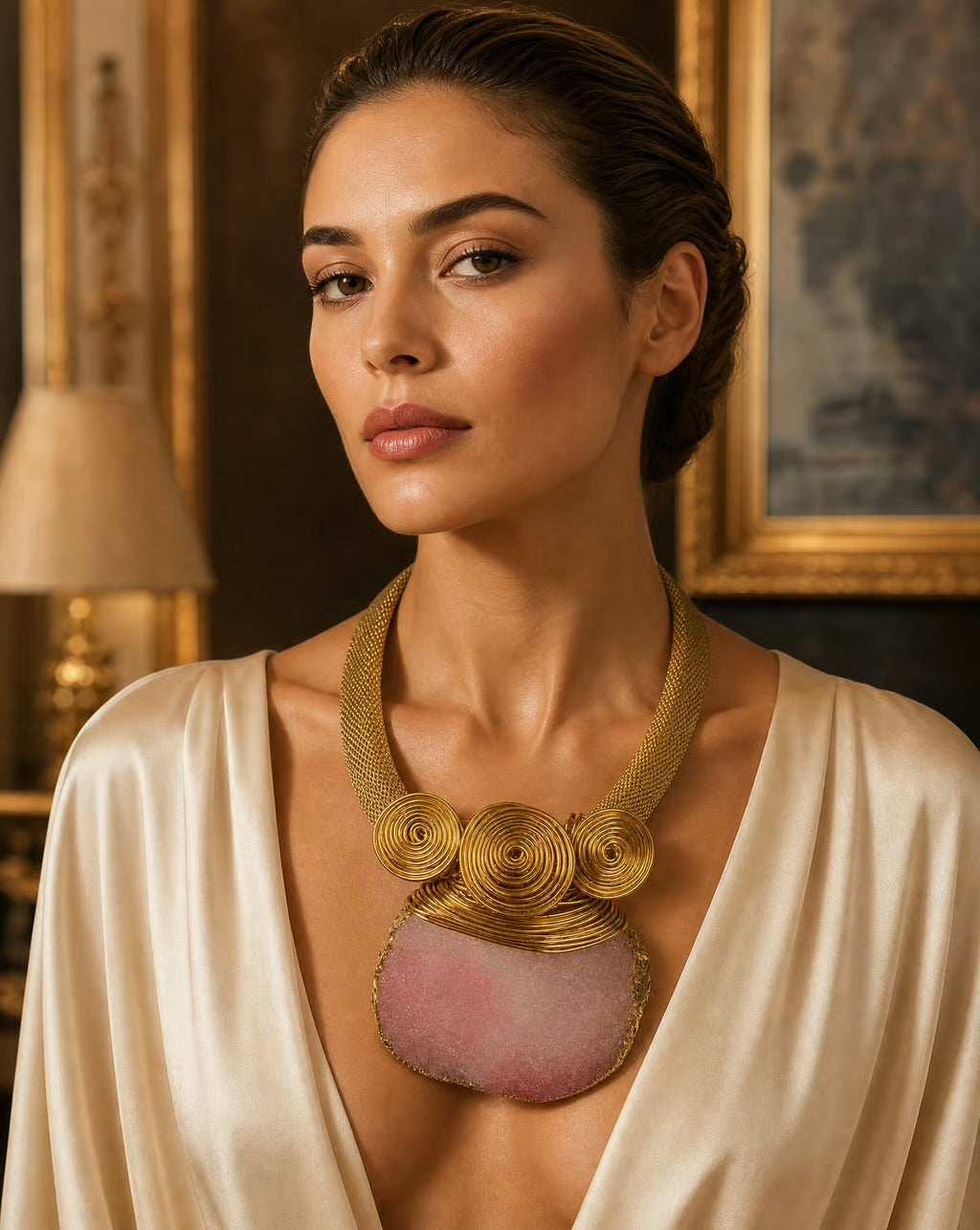 The Rosé Druzy Statement Necklace
