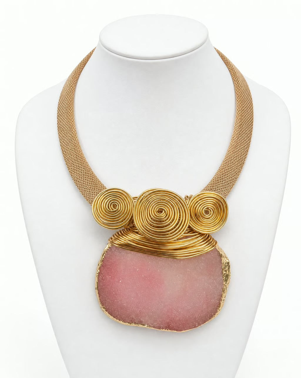 The Rosé Druzy Statement Necklace