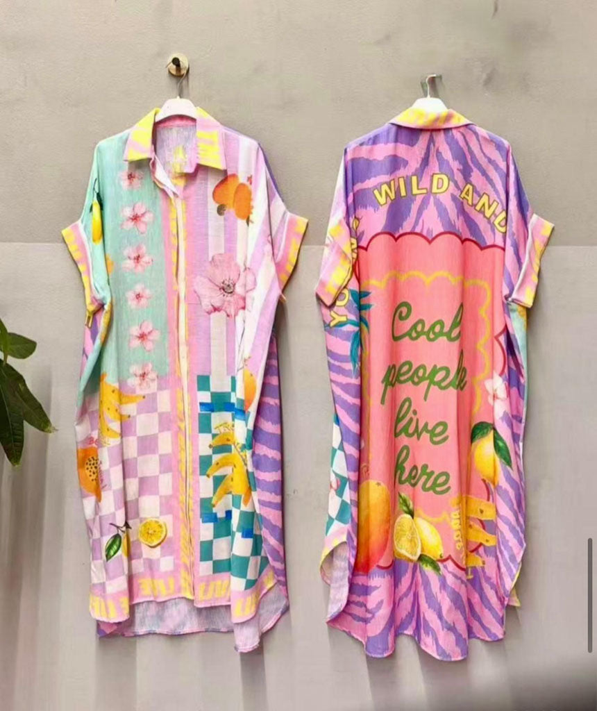 The Riviera Printed Shirt Dress