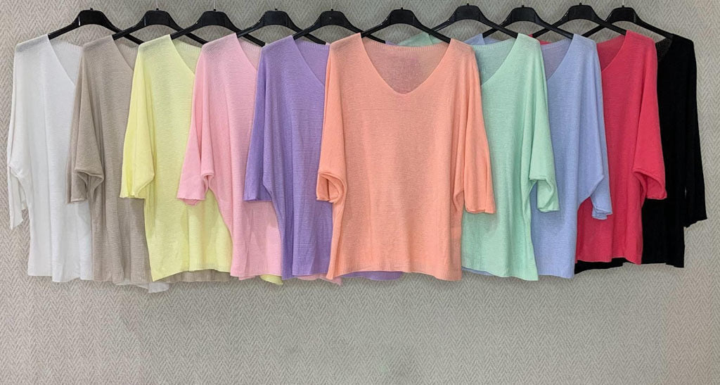 Soft V-Neck Lightweight Knit