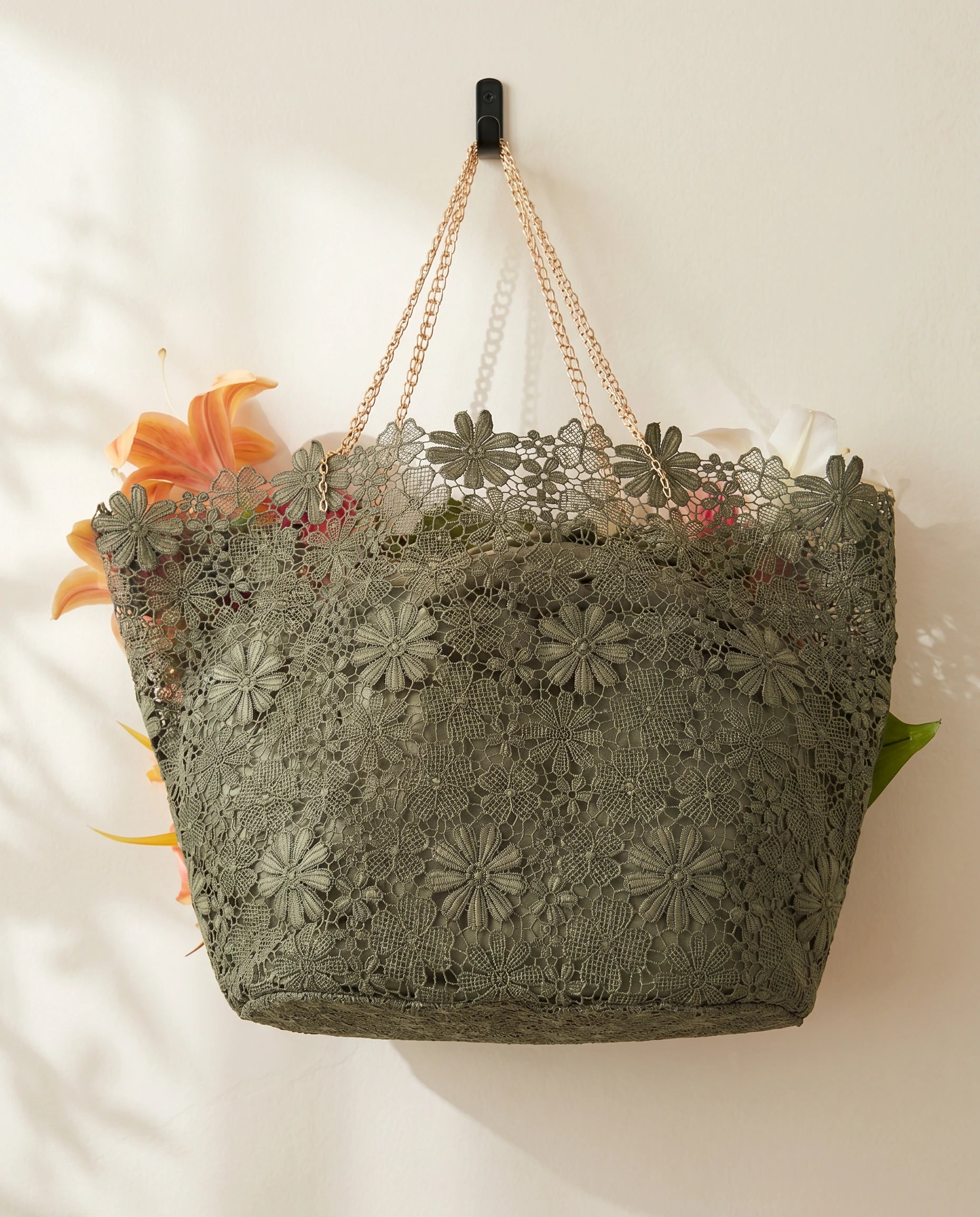 The Jardin d’Amour Floral Lace Tote