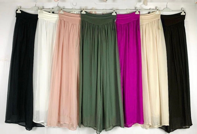 Silk Cascade Cami & Wide-Leg Pant Set