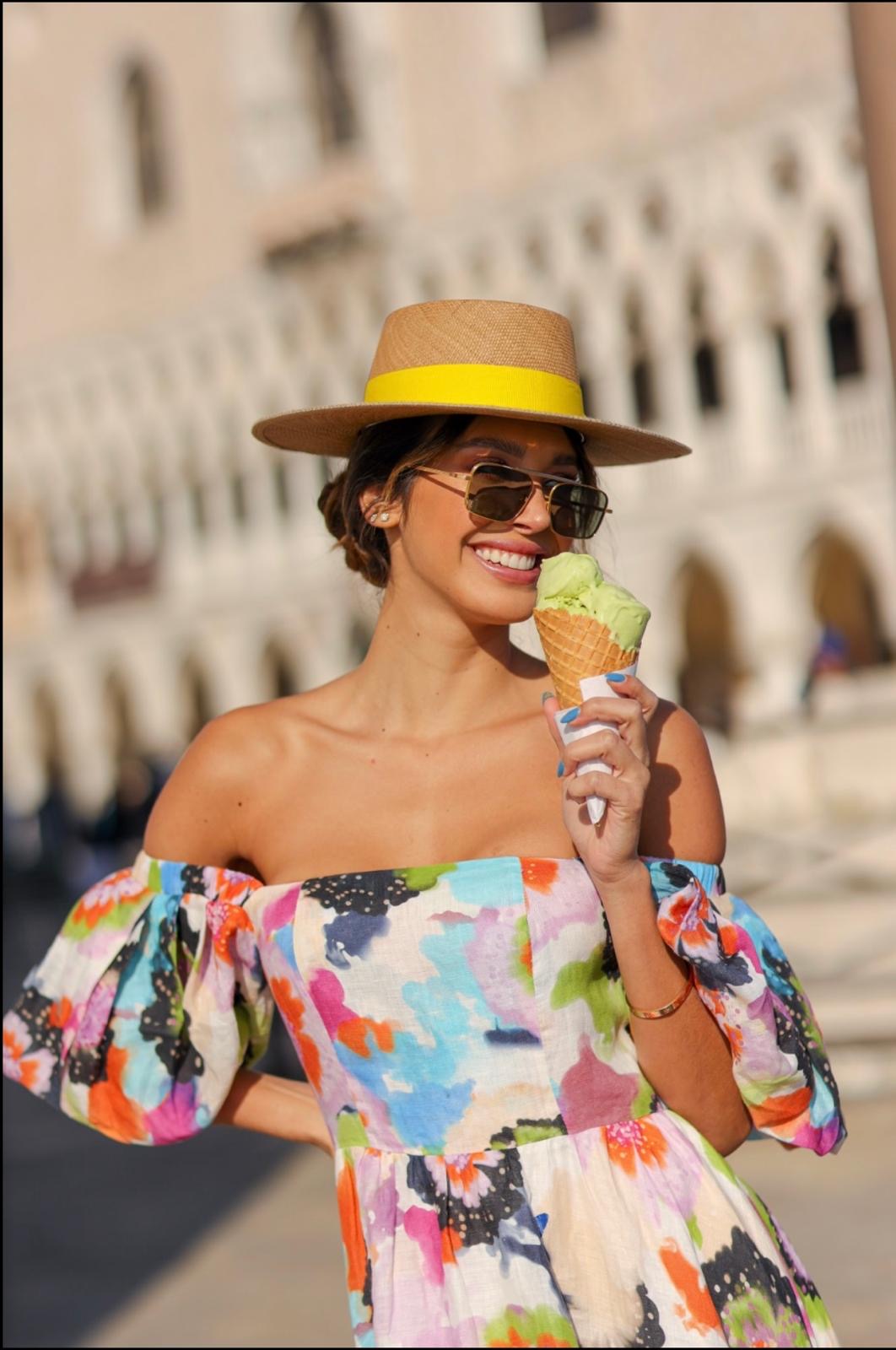 Off-Shoulder Watercolor Floral Dress