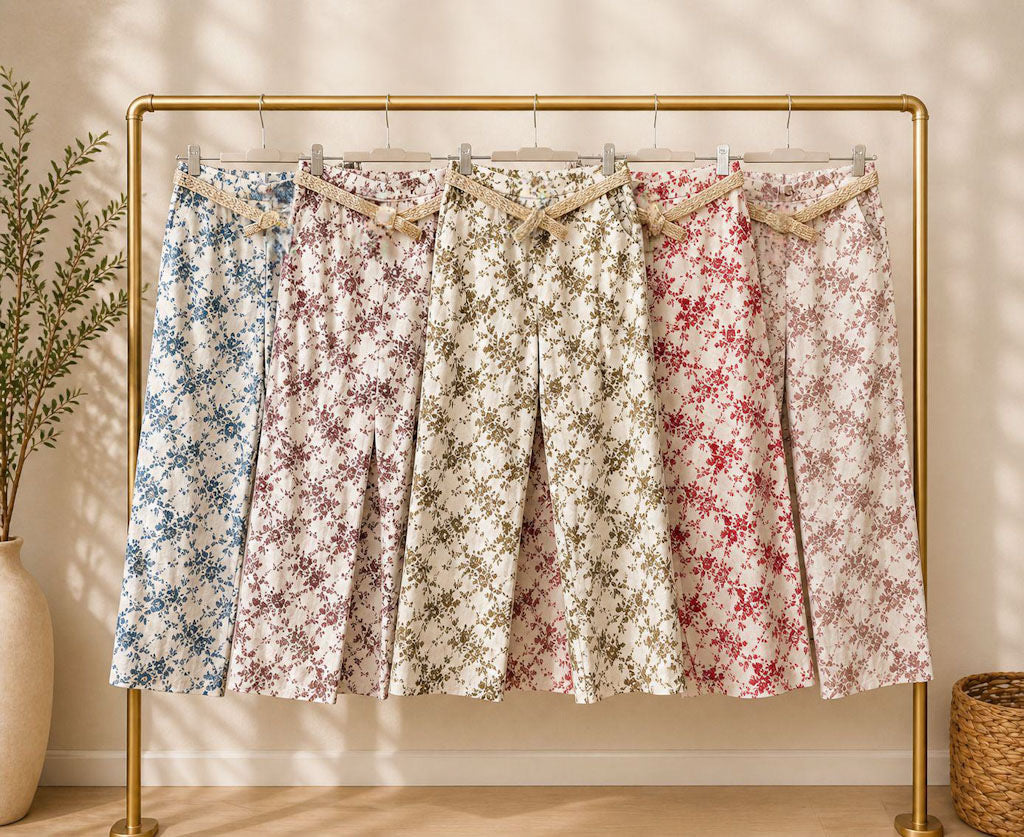 👑 Countryside Floral Wide-Leg Pants