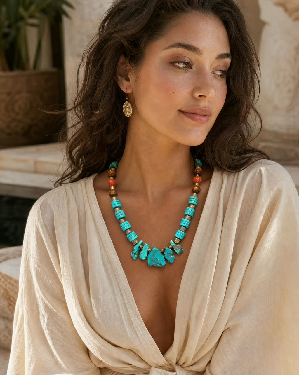 Santa Fe Turquoise Statement Necklace