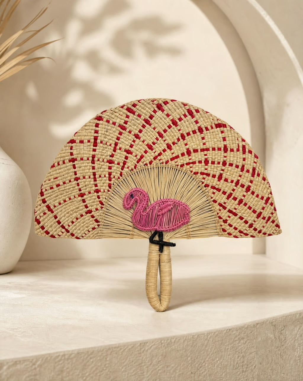 Palm Royale Handwoven Fan