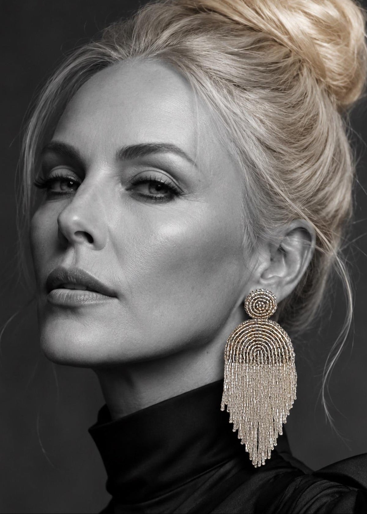 Celeste Beaded Fringe Earrings