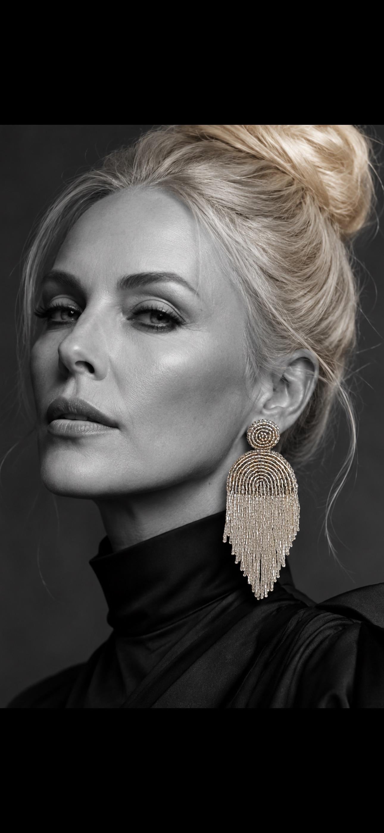 Celeste Beaded Fringe Earrings
