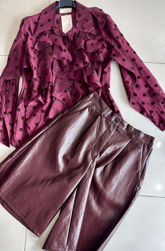 Polka Dot Ruffle Blouse