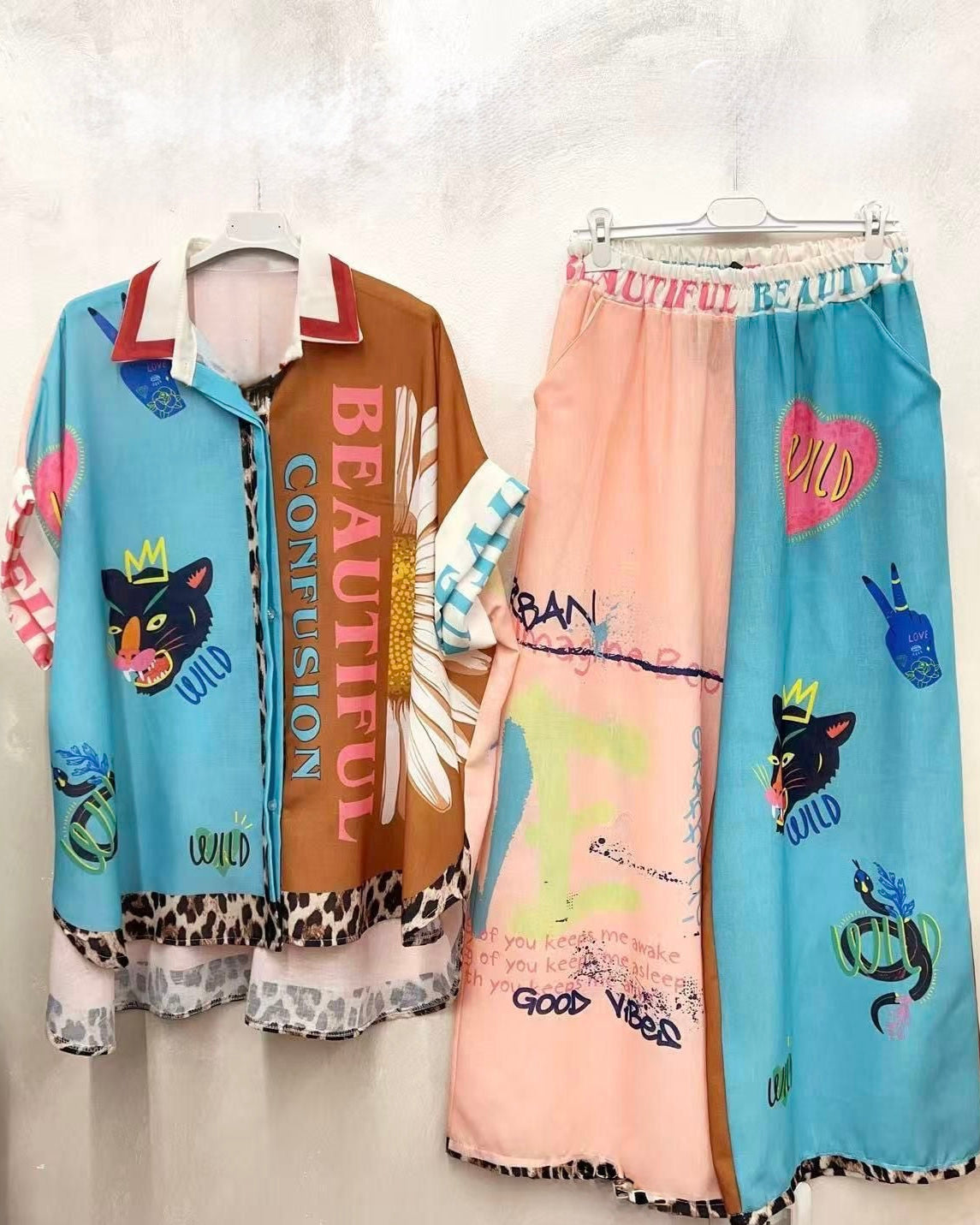 Print  Shirts and Pants – Multicolor sold separately