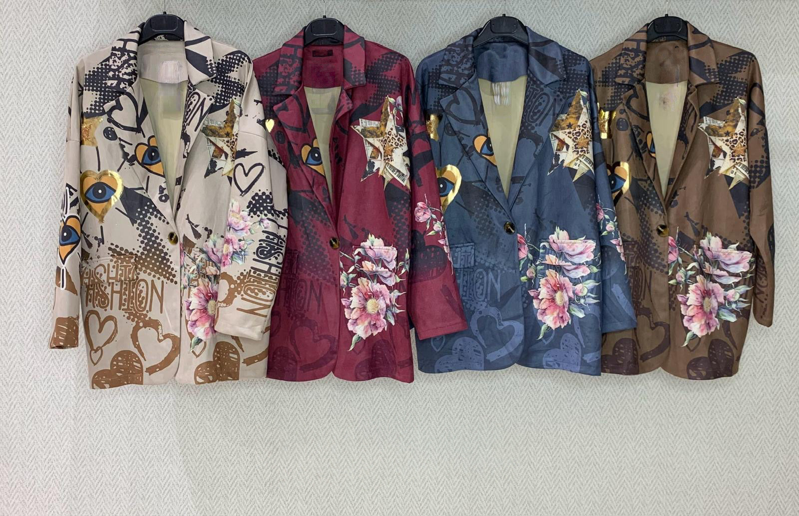 Artful Printed Statement Blazer