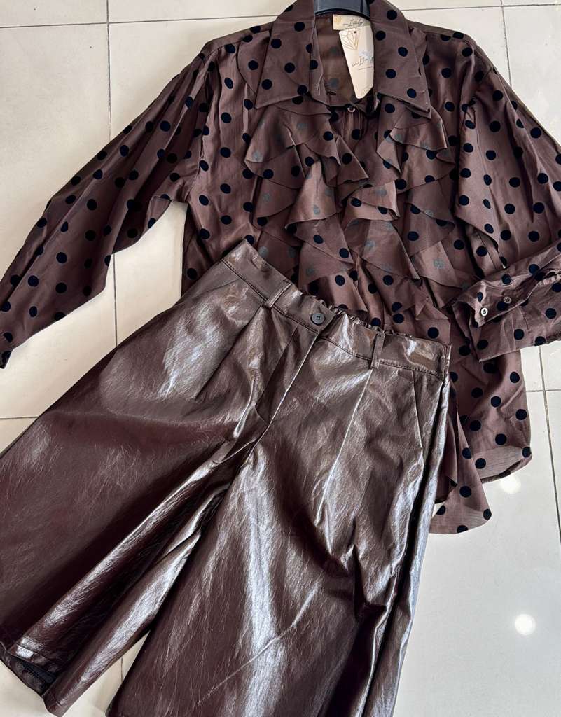 Polka Dot Ruffle Blouse