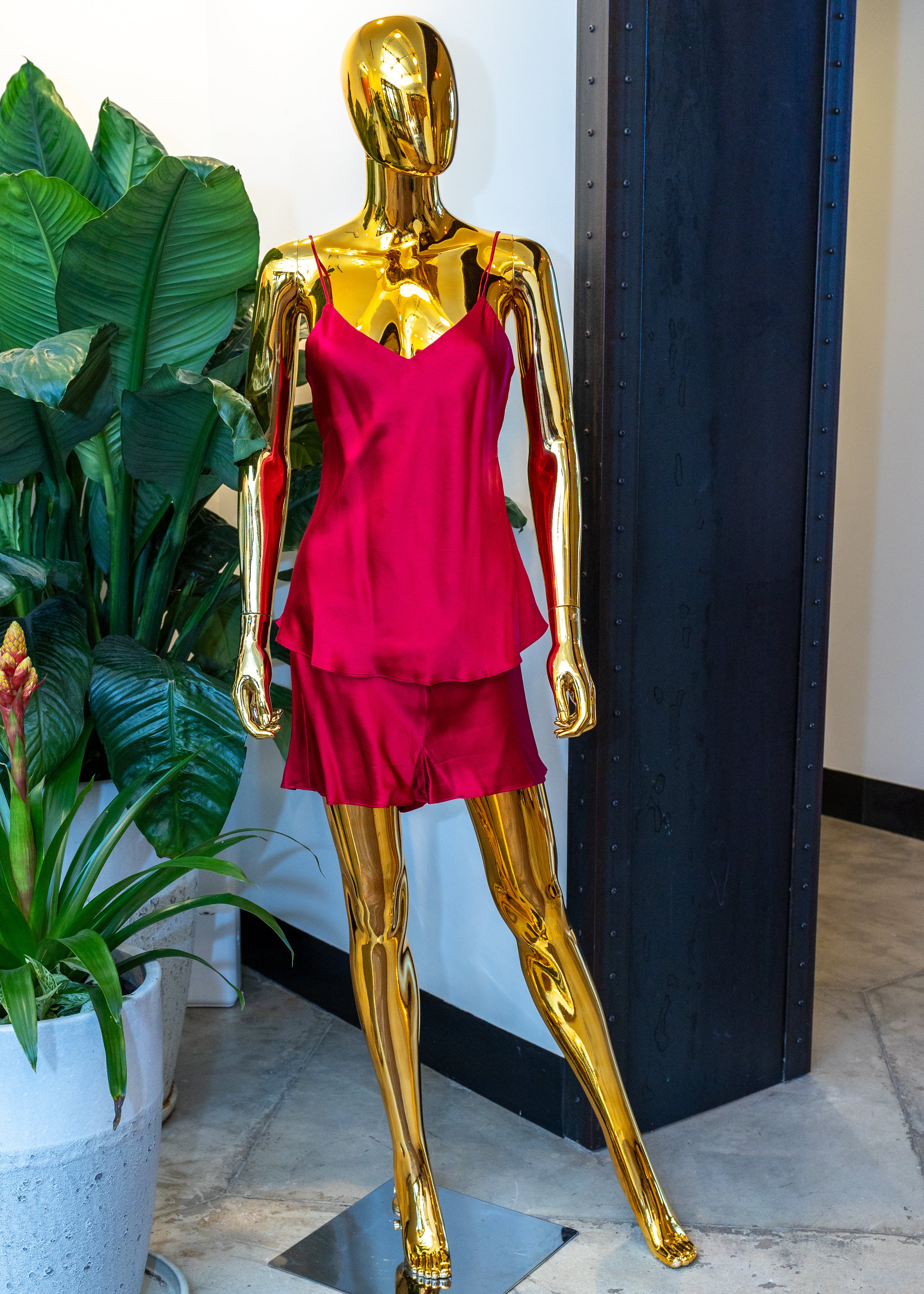 Silk Pajama Short Set