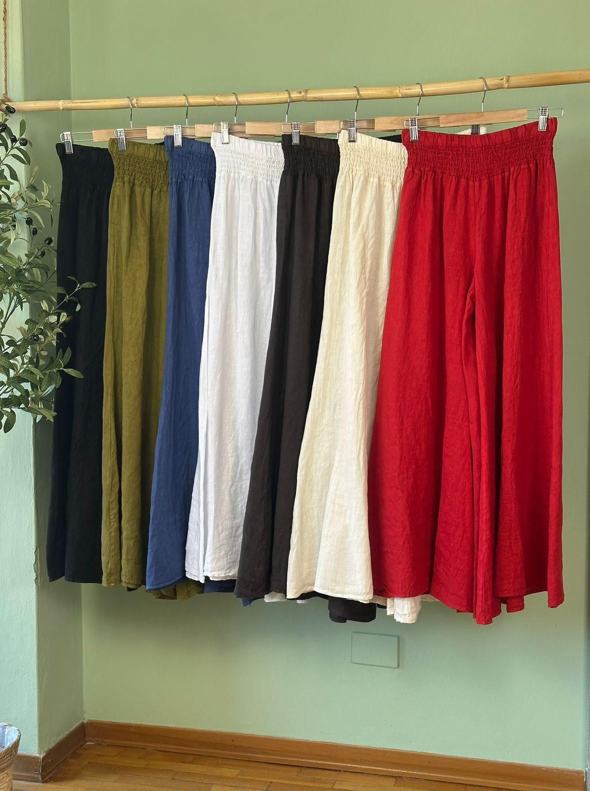 Wide Leg Linen Pants