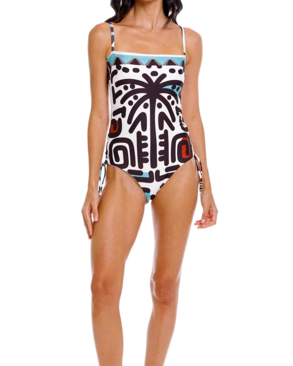 Tropical Palm One-Piece Swimsuit