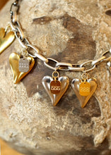 Load image into Gallery viewer, Charm Hearts Necklace with Good Luck Angel Numbers
